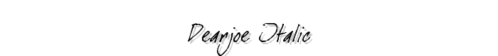 dearJoe Italic font
